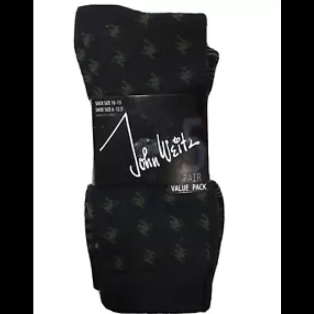 JOHN WEITZ Mens sock size 10-13  4 PAIR SOCKS PACK NEW